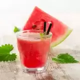 Front View of Watermelon Smoothie