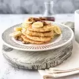 Front View of Banana Bread Pancakes