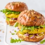 Closed up View of Vegan Chickpeas Burger