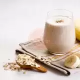 Front View of Banana Oatmeal Smoothie