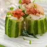 Front View of Cucumber Cups