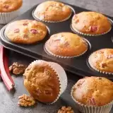 Front View of Rhubarb Muffins