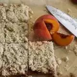 Front View of Peach Crumble Bars