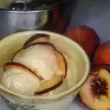Front View of Peach Ice Cream