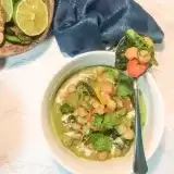 Front View of Vegan Thai Green Coconut Chickpea Curry